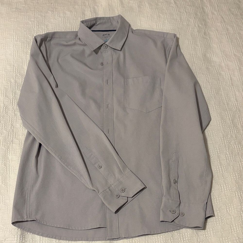 Apt. 9 Light Gray Dress Shirt